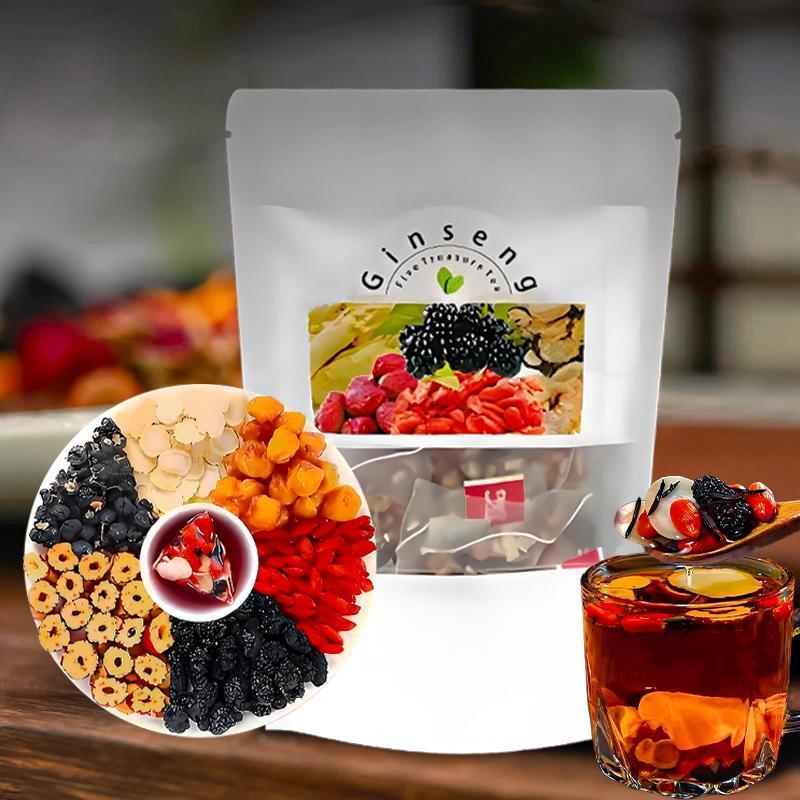 Herbal Wellness Tea - Thé aux cinq trésors de ginseng,