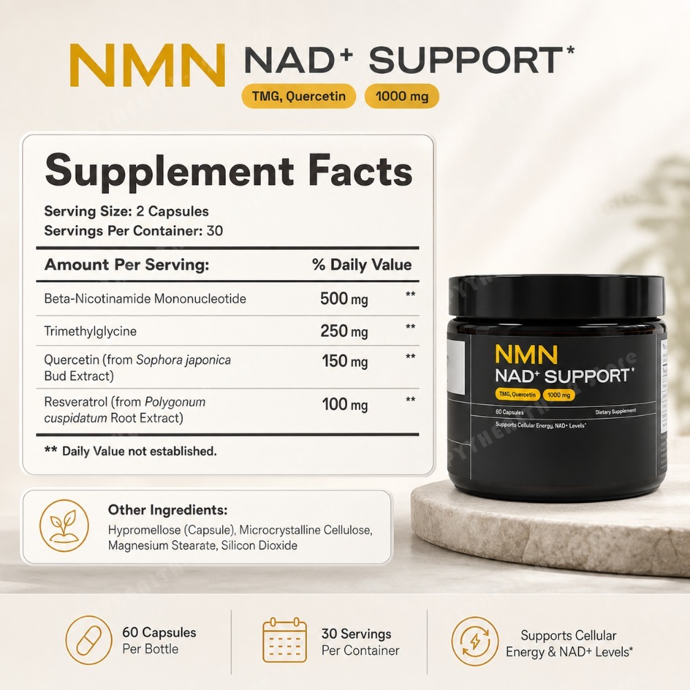 Capsules de soutien NMN NAD+ 1 - Wellness Quercetin avis et prix